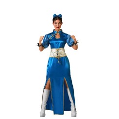 Disfraz china kimono azul mujer