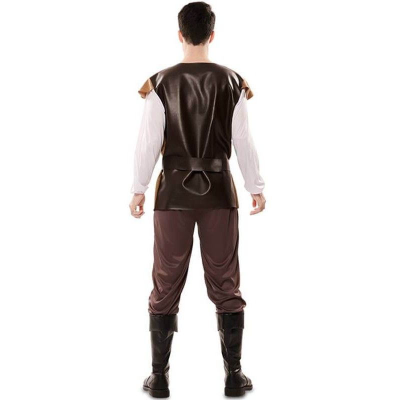 Espalda - Disfraz de Mesonero para Hombre.