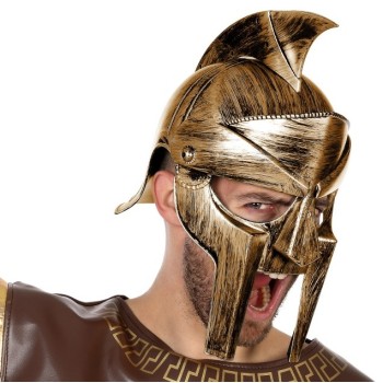 Casco de Romano Gladiador Dorado