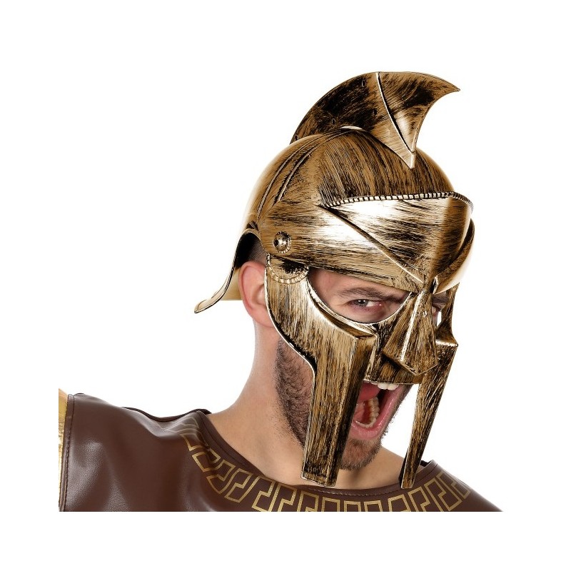 Casco de Romano Gladiador Dorado