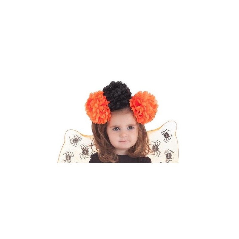 Flor con Pinza Naranja