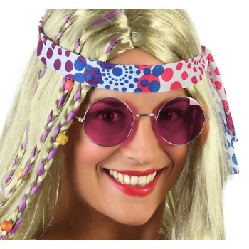 Gafas Hippie Redondas Rosa
