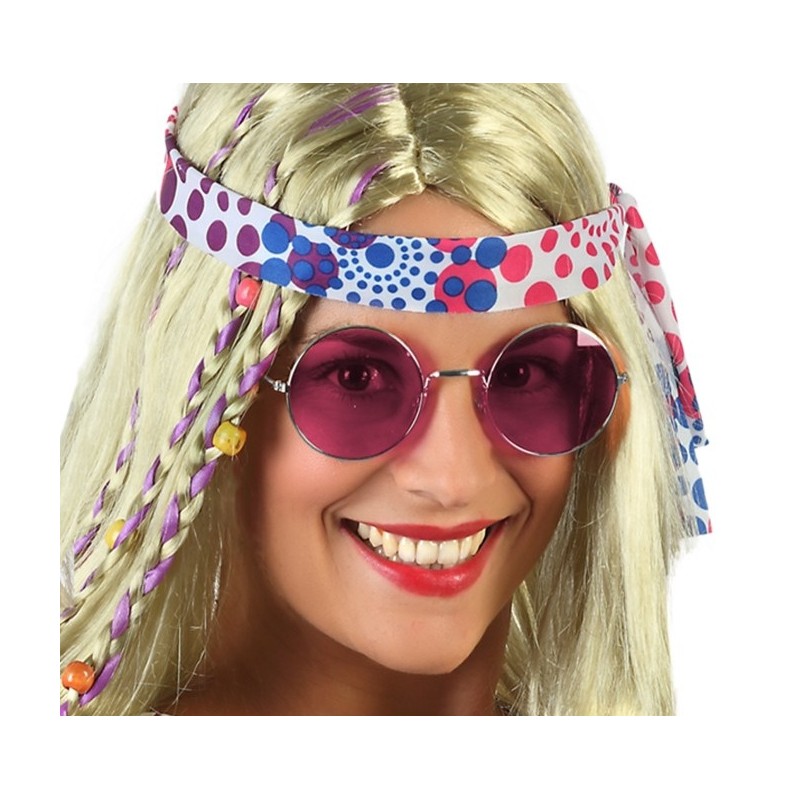 Gafas Hippie Redondas Rosa