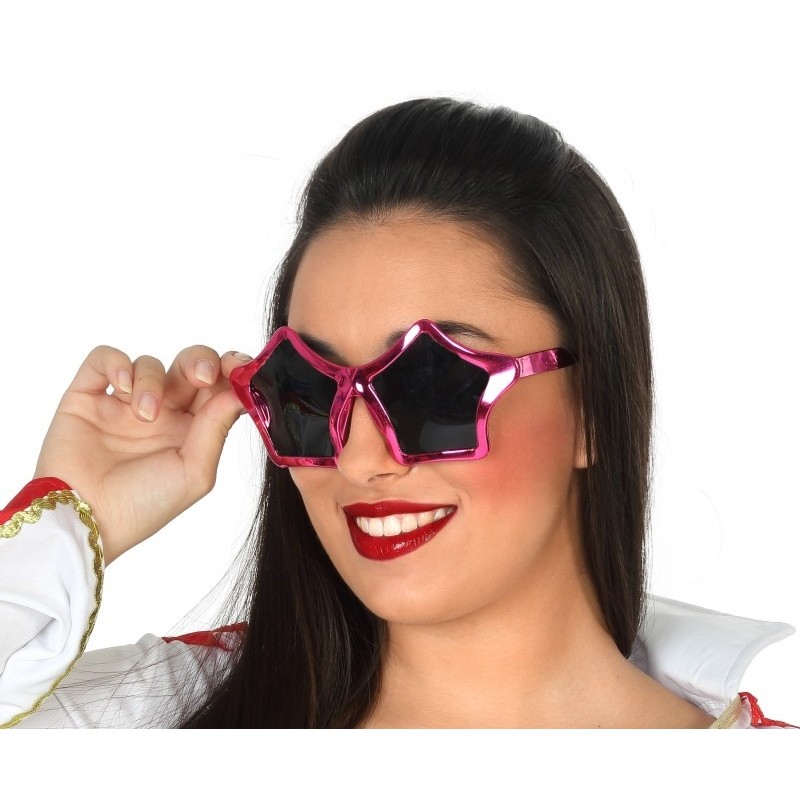 Gafas Estrella fucsia Disco