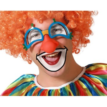 Gafas de Payaso Azul con Nariz