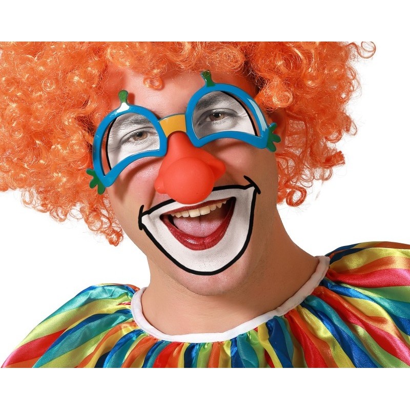 Gafas de Payaso Azul con Nariz