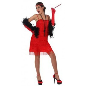 Disfraz de Charlestón Rojo Mujer- OFERTA