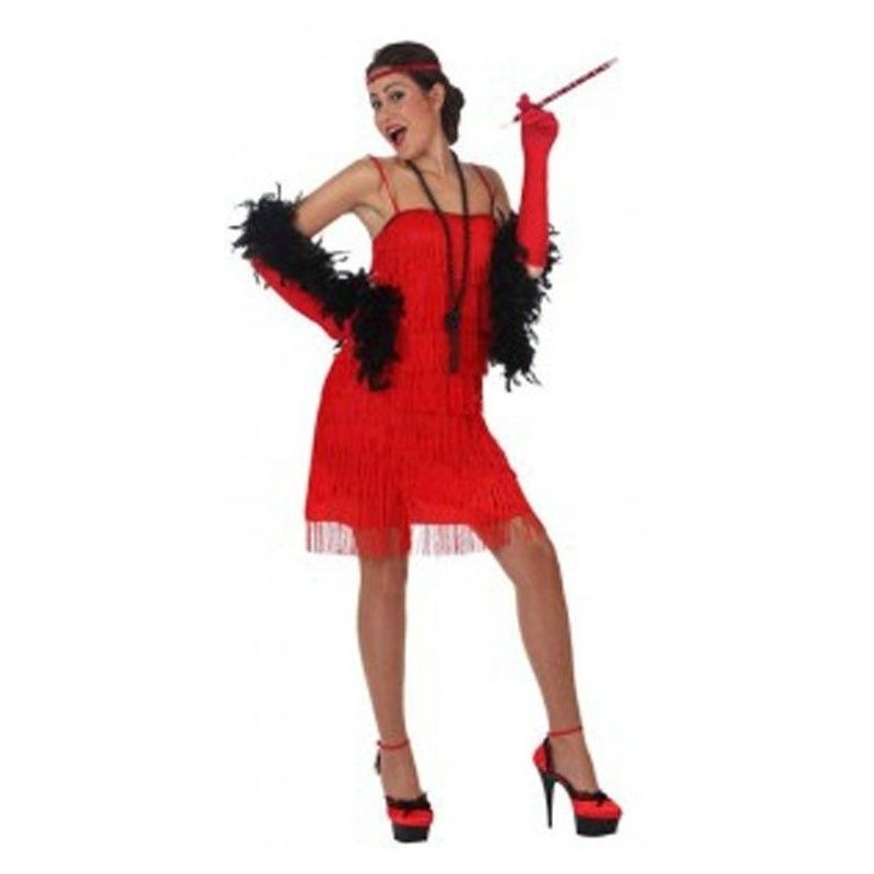 Disfraz de Charlestón Rojo Mujer- OFERTA