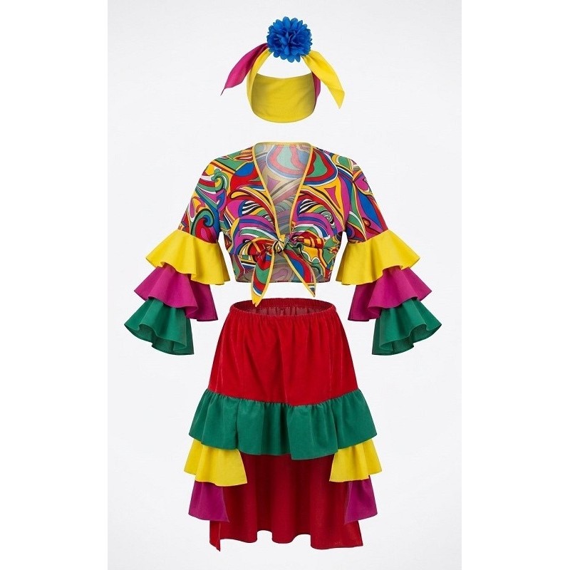 Disfraz de Cubana Tropical para Niña