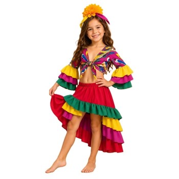 Disfraz de Cubana Tropical para Niña