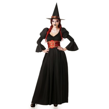 Disfraz de Bruja Negra con Corset para Mujer