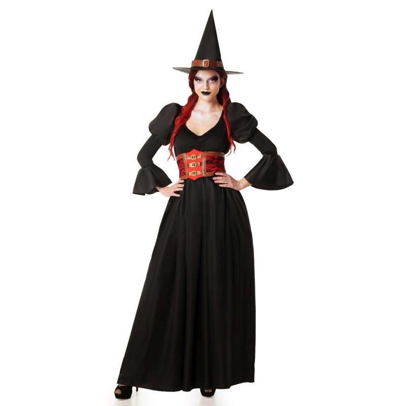 Disfraz de Bruja Negra con Corset para Mujer