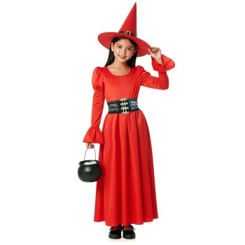 Disfraz de Bruja Roja Corset para Niña