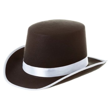 Sombrero Negro con Cinta Blanca