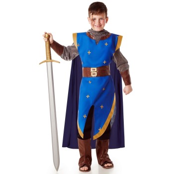 Disfraz de Caballero Medieval Azul para Niño