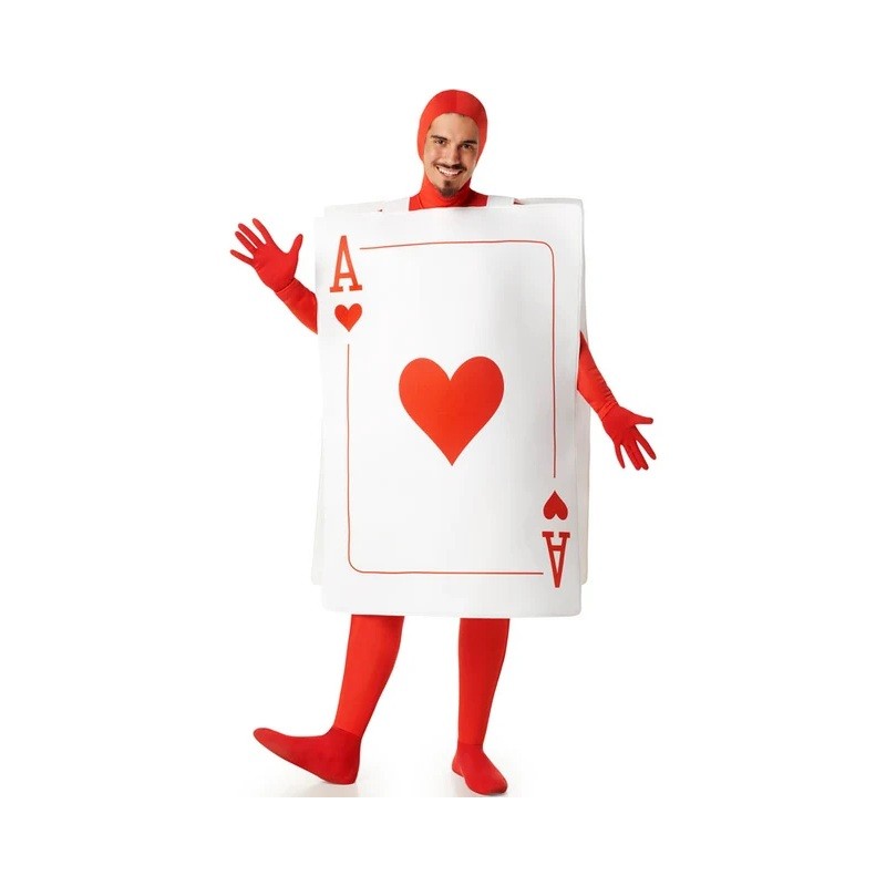 Disfraz de Carta de Poker As de Corazones Adulto