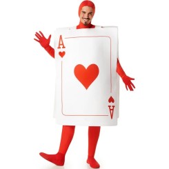 Disfraz de Carta de Poker As de Corazones Adulto
