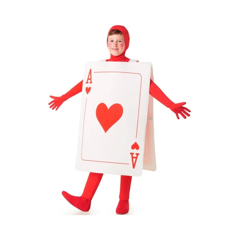 Disfraz de Carta Poker As de Corazones Infantil