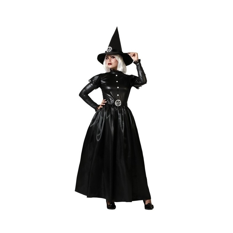 Disfraz de Bruja Clásica Negra con sombrero...