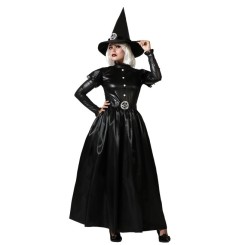 Disfraz de Bruja Clásica Negra con sombrero para Mujer