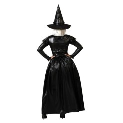 Disfraz de Bruja Clásica Negra con sombrero para Mujer