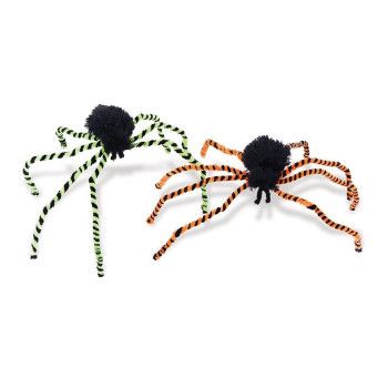 Tarántula Rayas color  de 55 cm - Complementos y Accesorios para tu Disfraz de Halloween - MisterDisfraz.com