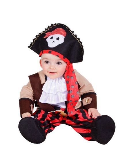 Disfraz Pelele  de Capitán Pirata Bebé - Disfraces de Piratas y Mosqueteros para Bebés - MisterDisfraz.com