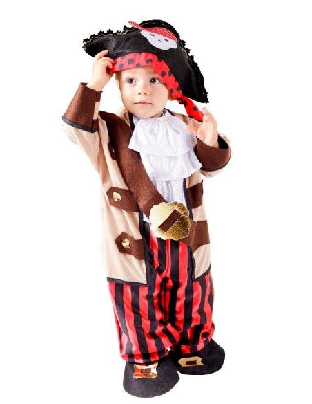 Disfraz Pelele  de Capitán Pirata Bebé - Disfraces de Piratas y Mosqueteros para Bebés - MisterDisfraz.com