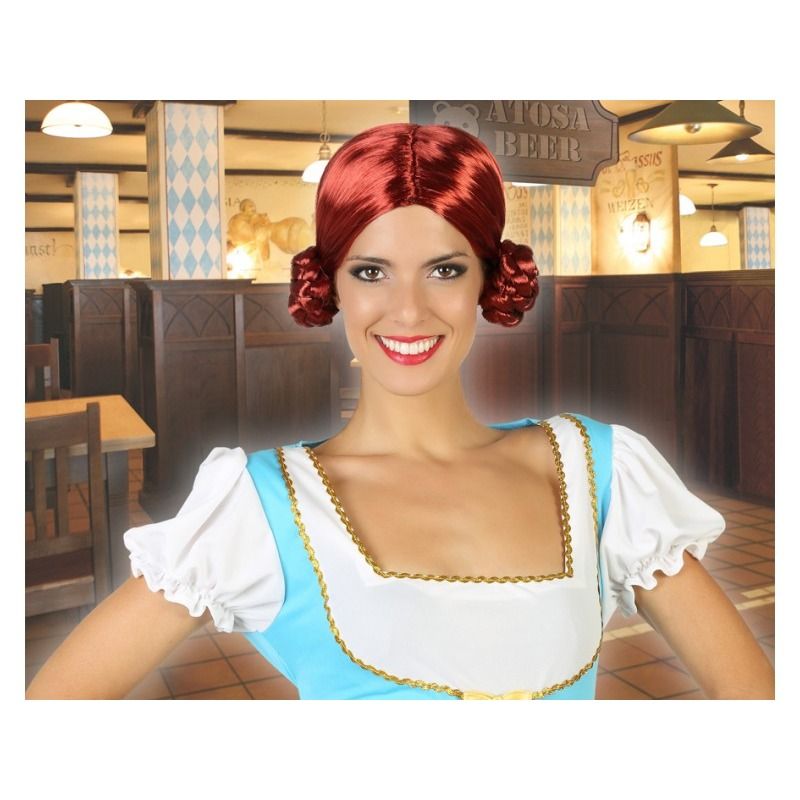 Peluca de Tirolesa para mujer - Pelucas de Trenzas de Colores - MisterDisfraz.com