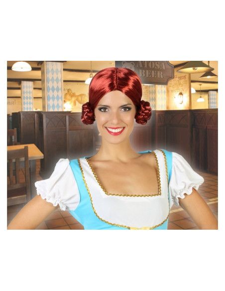 Peluca de Tirolesa para mujer - Pelucas de Trenzas de Colores - MisterDisfraz.com