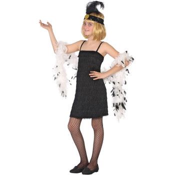 Disfraz de Charlestón Negro para Niña - Disfraces para Espectáculos Infantiles - MisterDisfraz.com