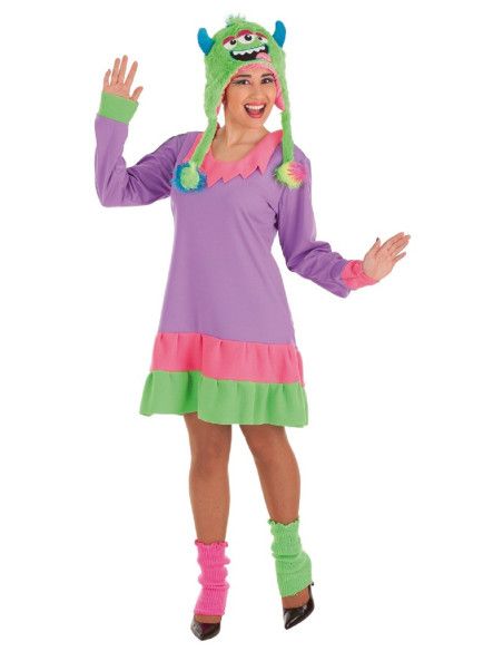 Disfraz de Monstruita de Colores para Mujer - Disfraces de Películas Carnaval - MisterDisfraz.com