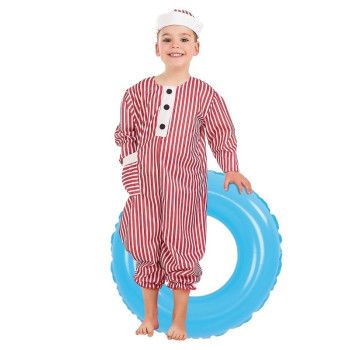 Disfraz de Bañista Rayas  para niño - Disfraces para Espectáculos Infantiles - MisterDisfraz.com