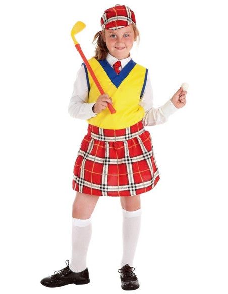 Disfraz de Jugadora de Golf Cuadros para niña - Disfraces de Oficios y Profesiones para Niños y Niñas - MisterDisfraz.com