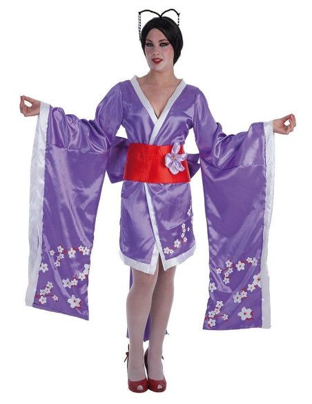 Disfraz de Geisha Flores Adulta - Disfraces de Países para Carnaval y Fiestas Temáticas - MisterDisfraz.com