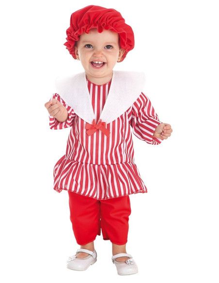 Disfraz de Bañista Rayas  para bebé (12 Meses) - Disfraces de Temática Variada para Bebé - MisterDisfraz.com