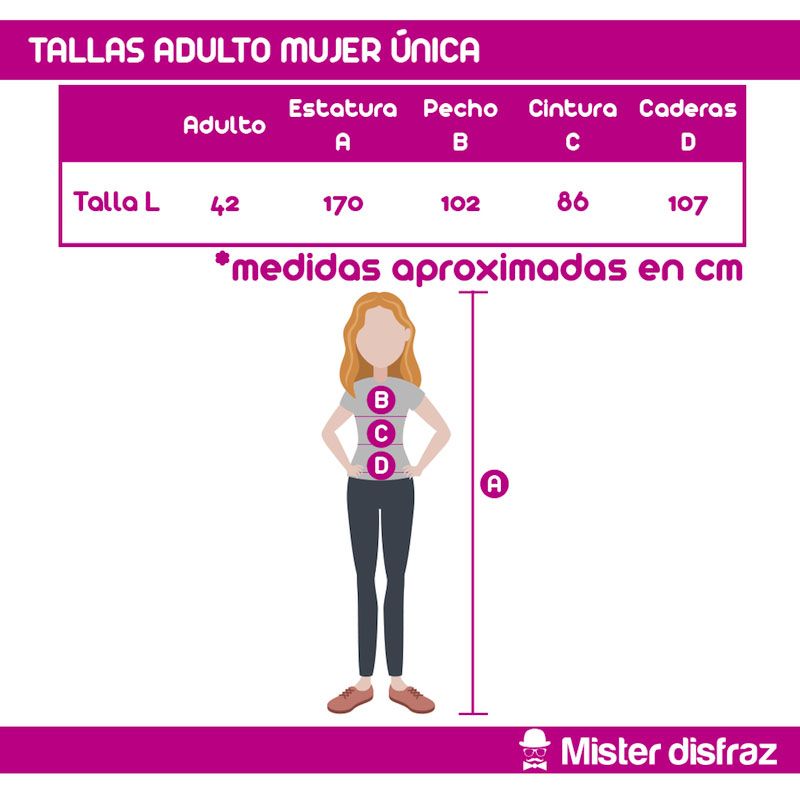 Tallas Disfraz de Vestido Terror Halloween - Disfraces Halloween Hombre y Mujer - MisterDisfraz.com